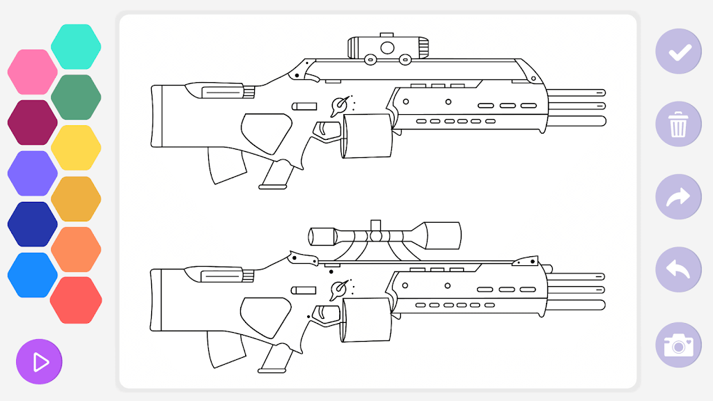 武器与枪支填色书安卓版